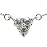 Pt850 プラチナ ダイヤ0.30ct トライアングル 三角形 ペンダントネックレス レディース 【中古】